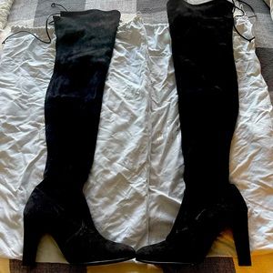 Stuart Weitzman Suede Ultra Highland Over the Knee Boot